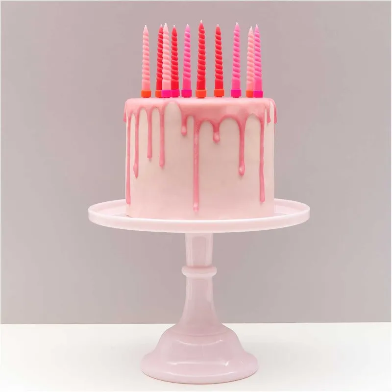 10 Spiral Candles Mix - Pinks 10cm