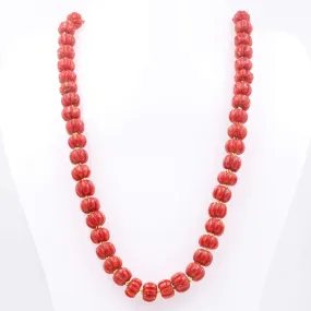 100% Natural Red Italian Coral Necklace SKU: 6143197