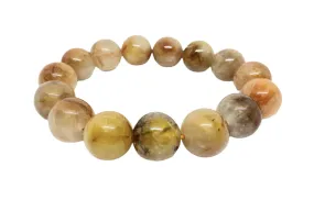 12MM Golden Rutilated Quartz Crystal Bracelet