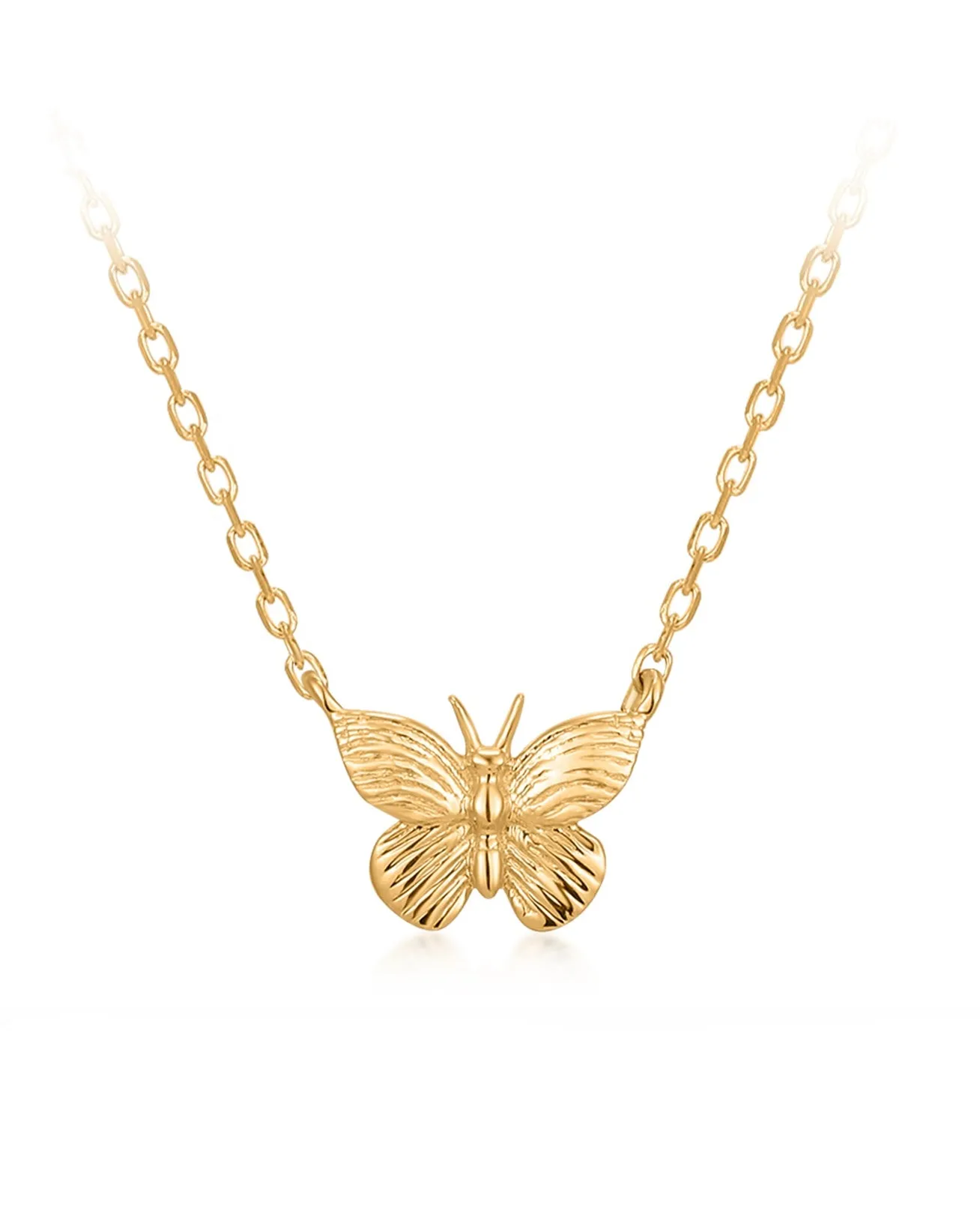 14k Butterfly Necklace