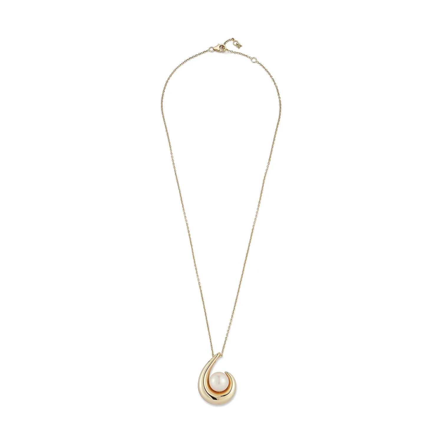 14kt Pearl Curl Necklace