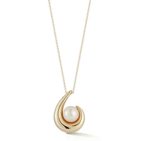 14kt Pearl Curl Necklace