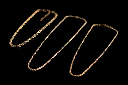 18K Gold-Filled Rope Chain Necklace | Gold Twisted Rope Chain for Men and Women