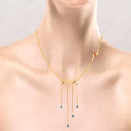 18k Unique Gold Motif Necklace From Online Exclusive Collection