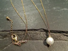 18" - 19" Pearl, Gold Filled Necklace