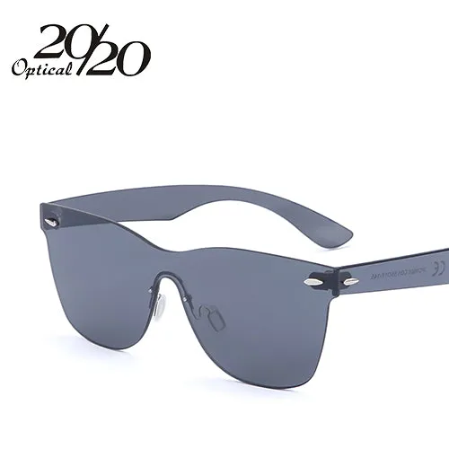 20/20 Brand Vintage Style Sunglasses Men Flat Lens Rimless Square Frame Women Sun Glasses Oculos Gafas PC1601