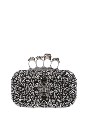 Alexander McQueen   Skull Four Ring embellished clutch 