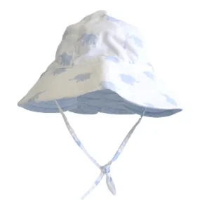 Alimrose Sun Hat - Reversible Blue Elephants