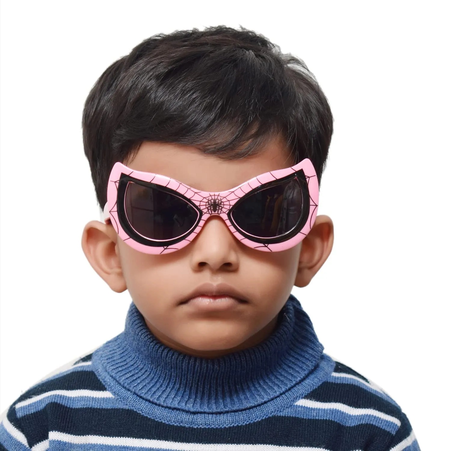 Amour Unisex spider man Sport Sunglasses for Boy's/Girl's/Kid's for ager (5-10 years) (Medium, Pink) Pink - Pack of 1