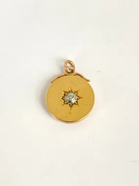 Antique 18ct Gold, Old Cut Diamond Charm/Pendant