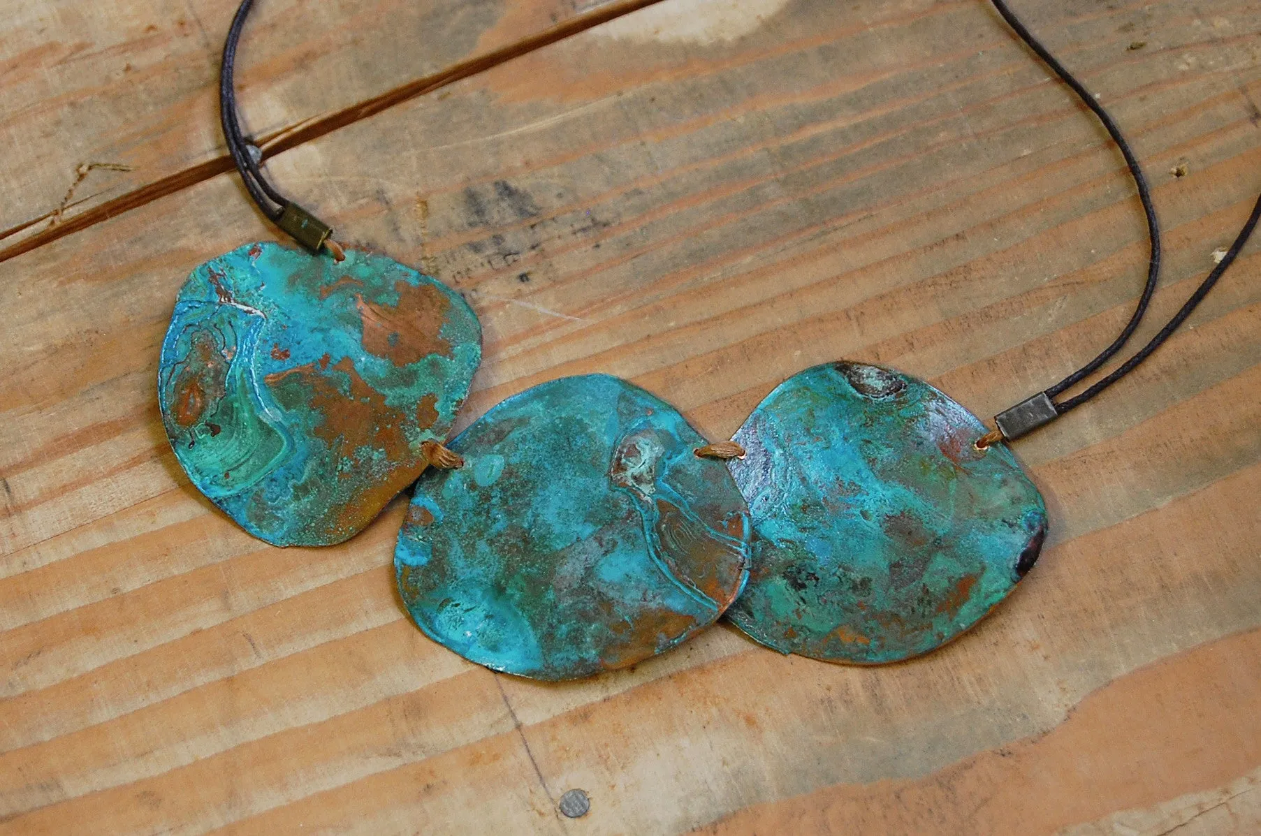 argentine | copper | turquoise patina necklace