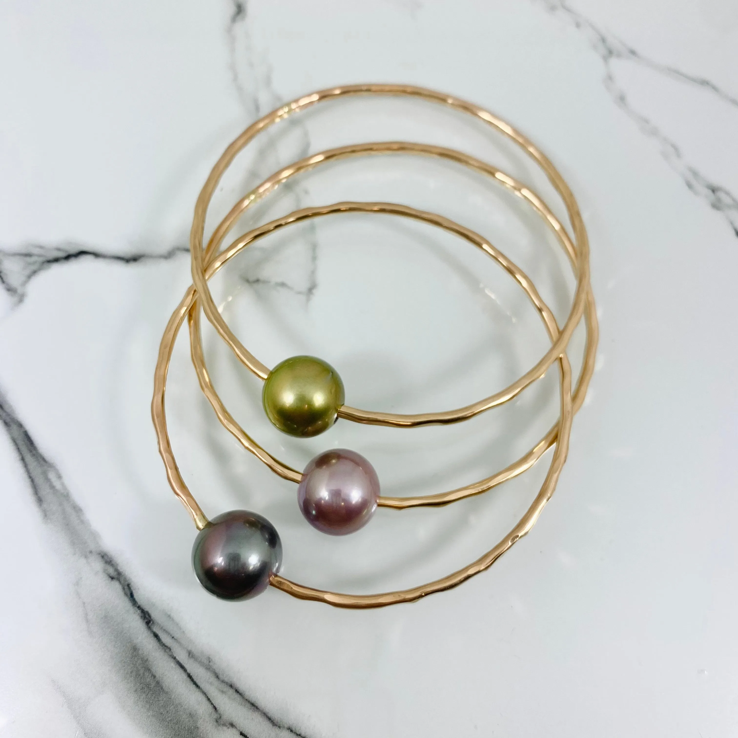 Aruba Bangle Pearl Set