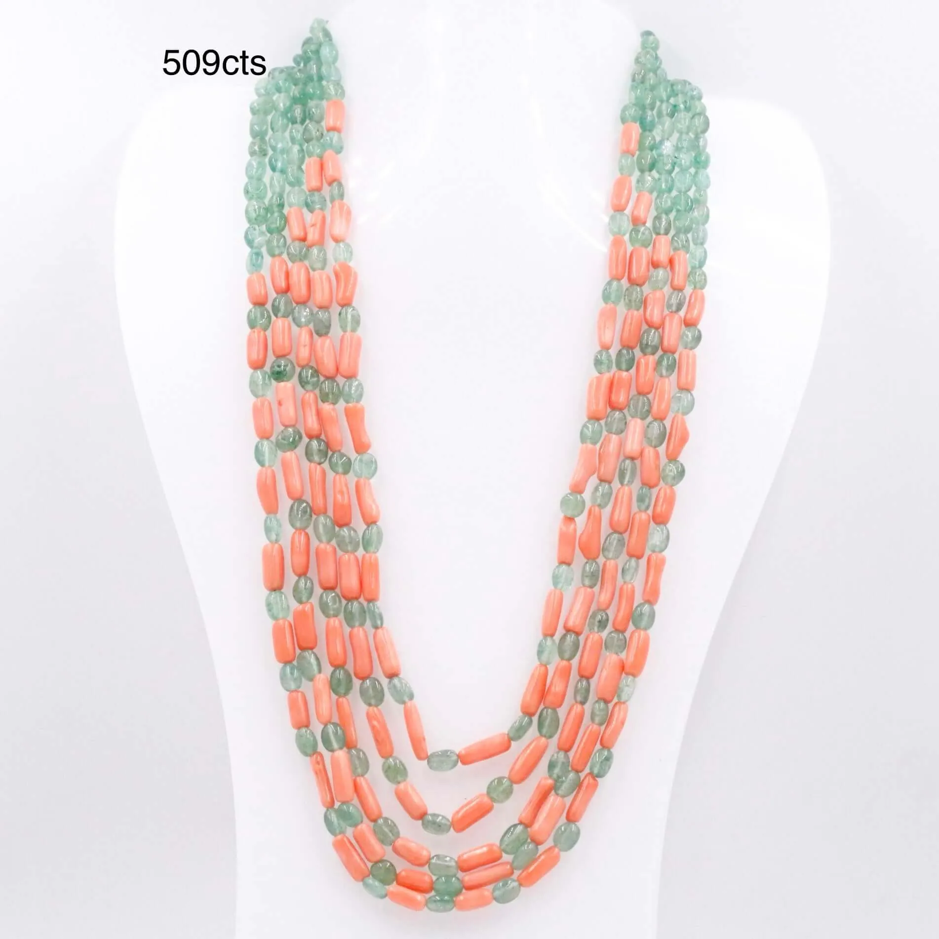 Aventurine and Coral Necklace Quartz and Coral Gemstone Necklace Layered Necklace Long Necklace Beaded Necklace SKU 6143323