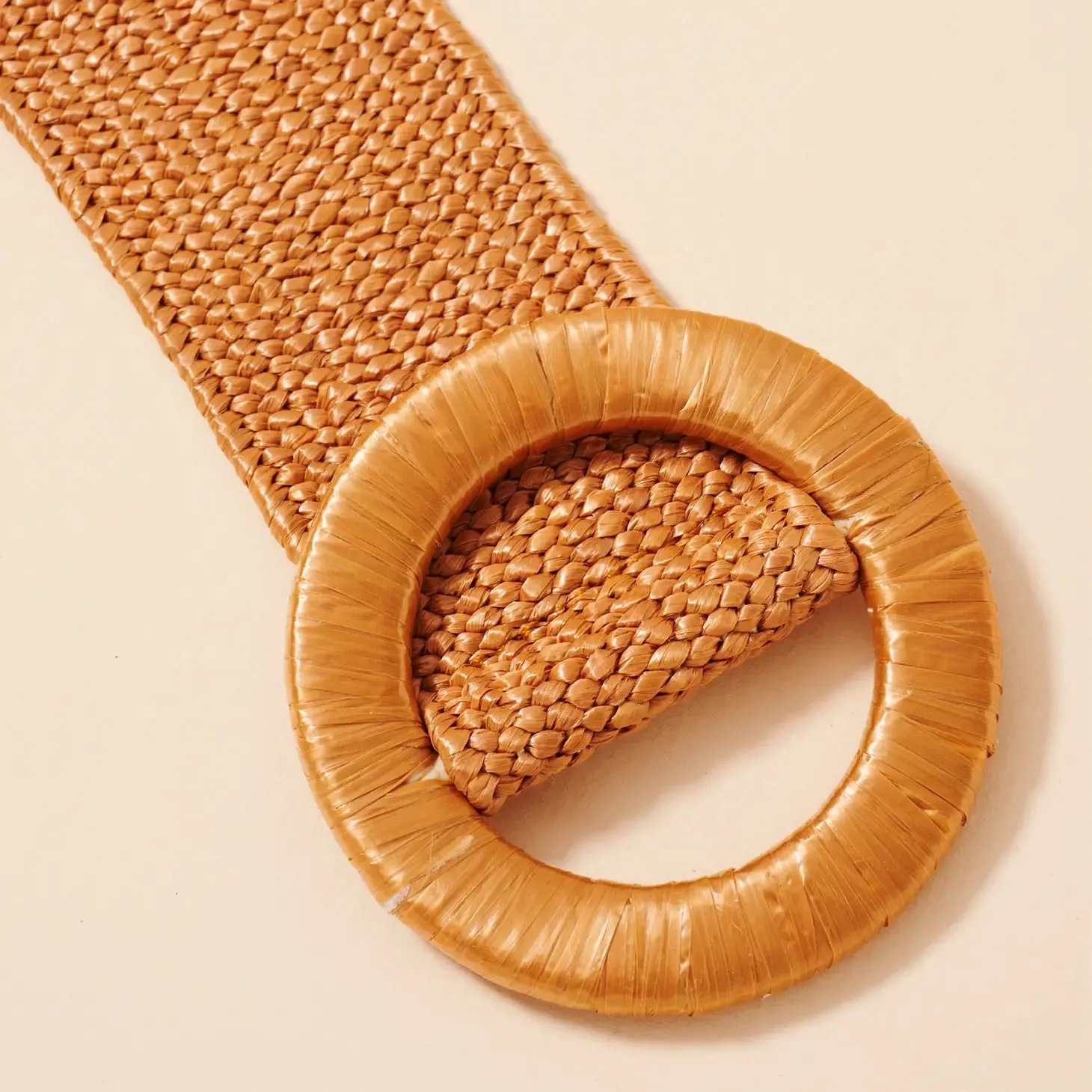 Avie Wide Straw Belt