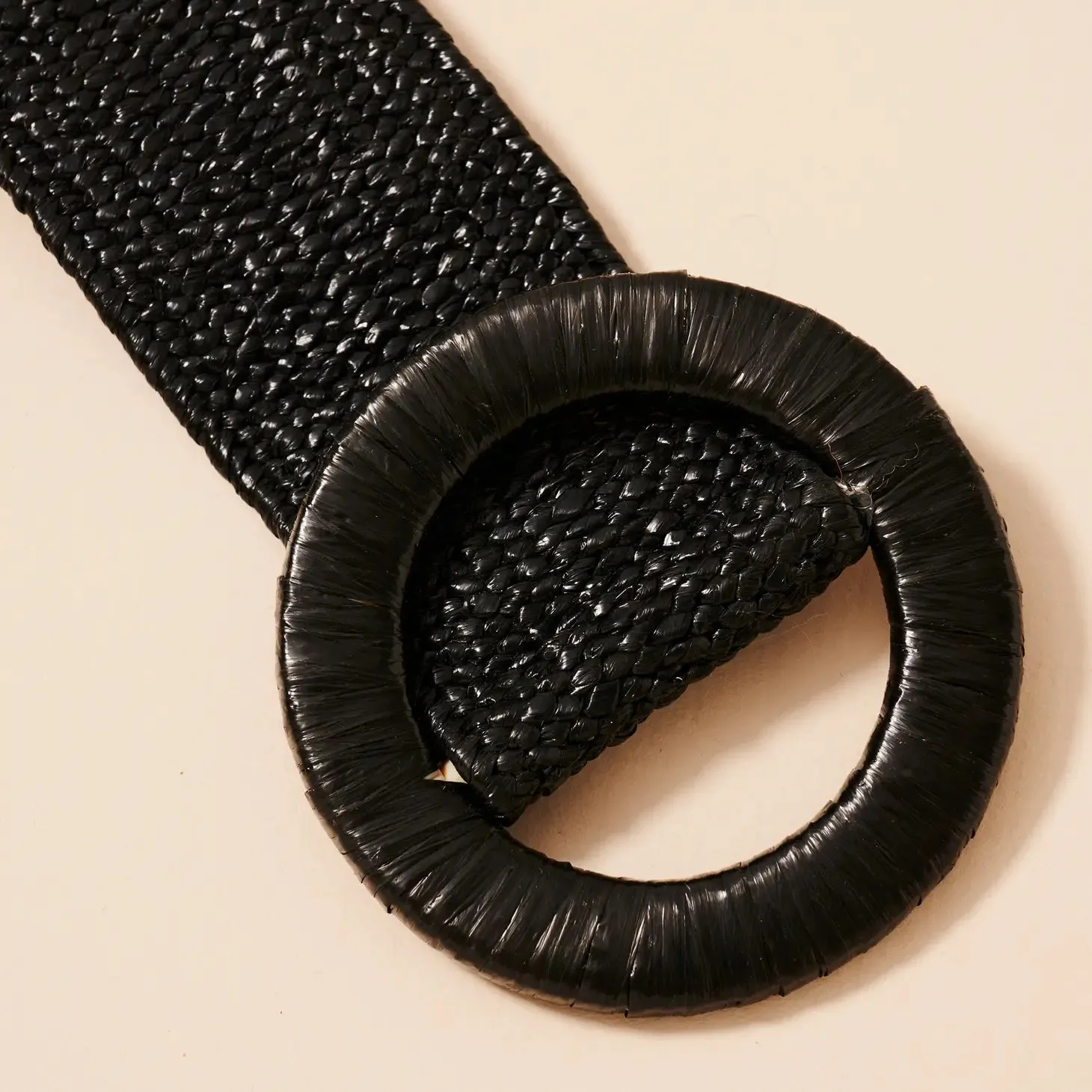 Avie Wide Straw Belt