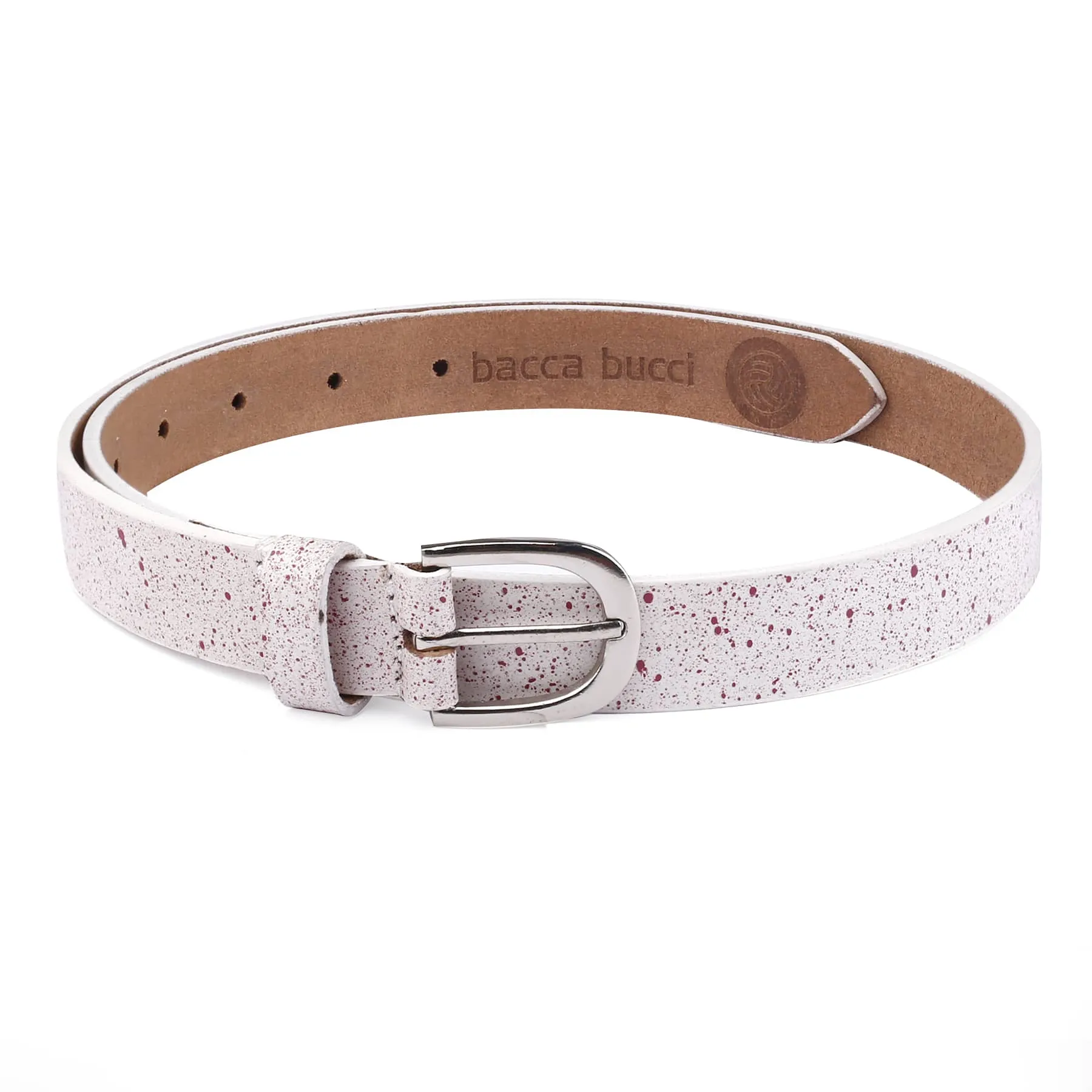 Bacca Bucci 'Stardust Splatter' Women's Belt - 22mm Handcrafted Vegan Leather with Artisanal Speckle Design