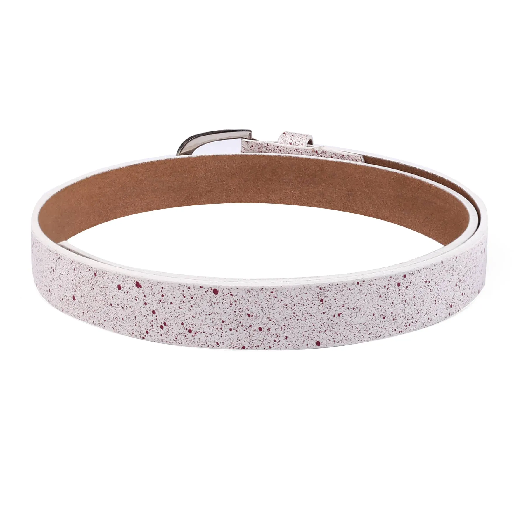 Bacca Bucci 'Stardust Splatter' Women's Belt - 22mm Handcrafted Vegan Leather with Artisanal Speckle Design