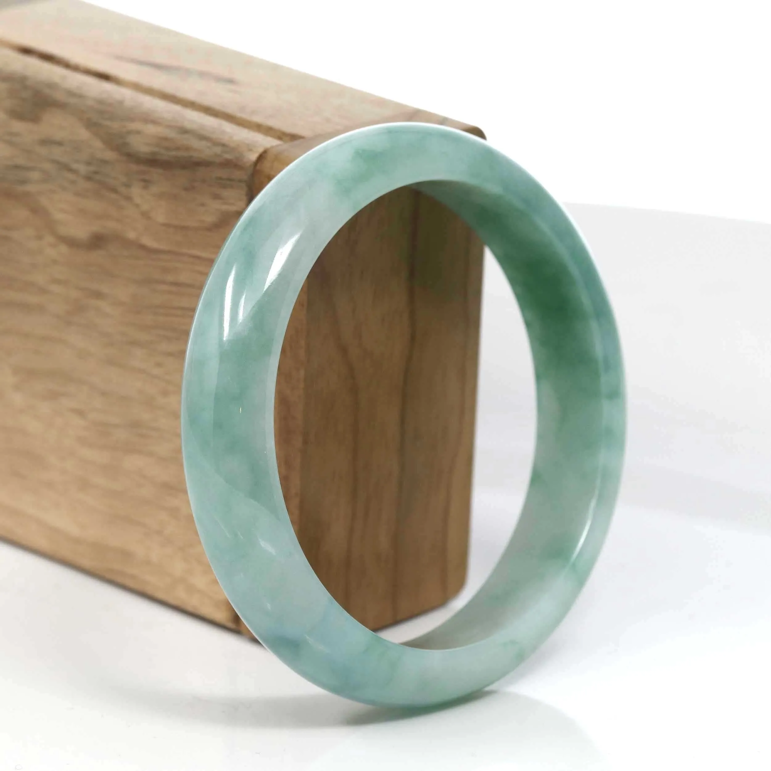 Baikalla Blue-Green Classic Real Jadeite Jade Bangle Bracelet (59.61mm) #390