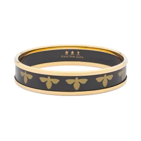 Bee Black & Gold Enamel Bangle