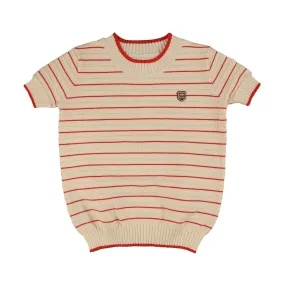 Belati Coral Textured Stripe Pointelle Knit (BKN510)