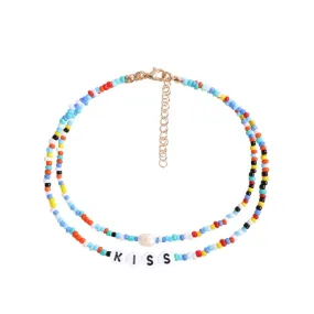 Bohemia handmade rainbow beads candy shell personality multi-layer satellite Necklace women's fashion jewelry necklace