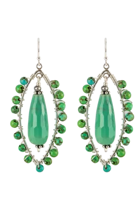 Breathe Deep Designs Tiny Green Opal Earrings