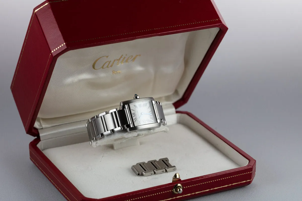 Cartier Ladies Quartz Tank W51008Q3 with Box