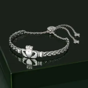 Celtic Claddagh Draw String Bangle