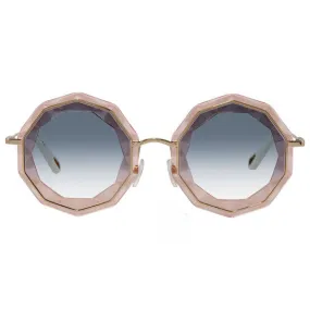 Chloe Metal Round Pink Ladies Sunglasses