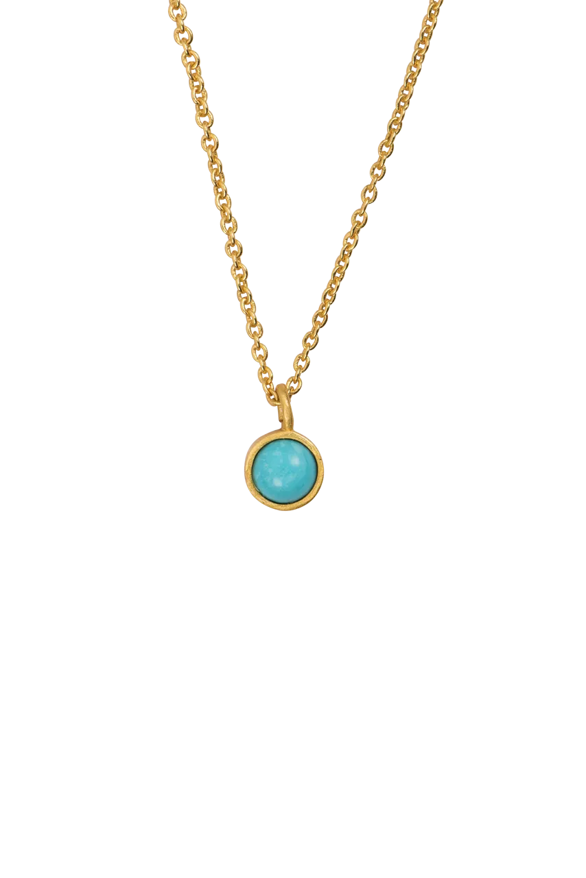 Christina Greene Dainty Turquoise Pendant Necklace