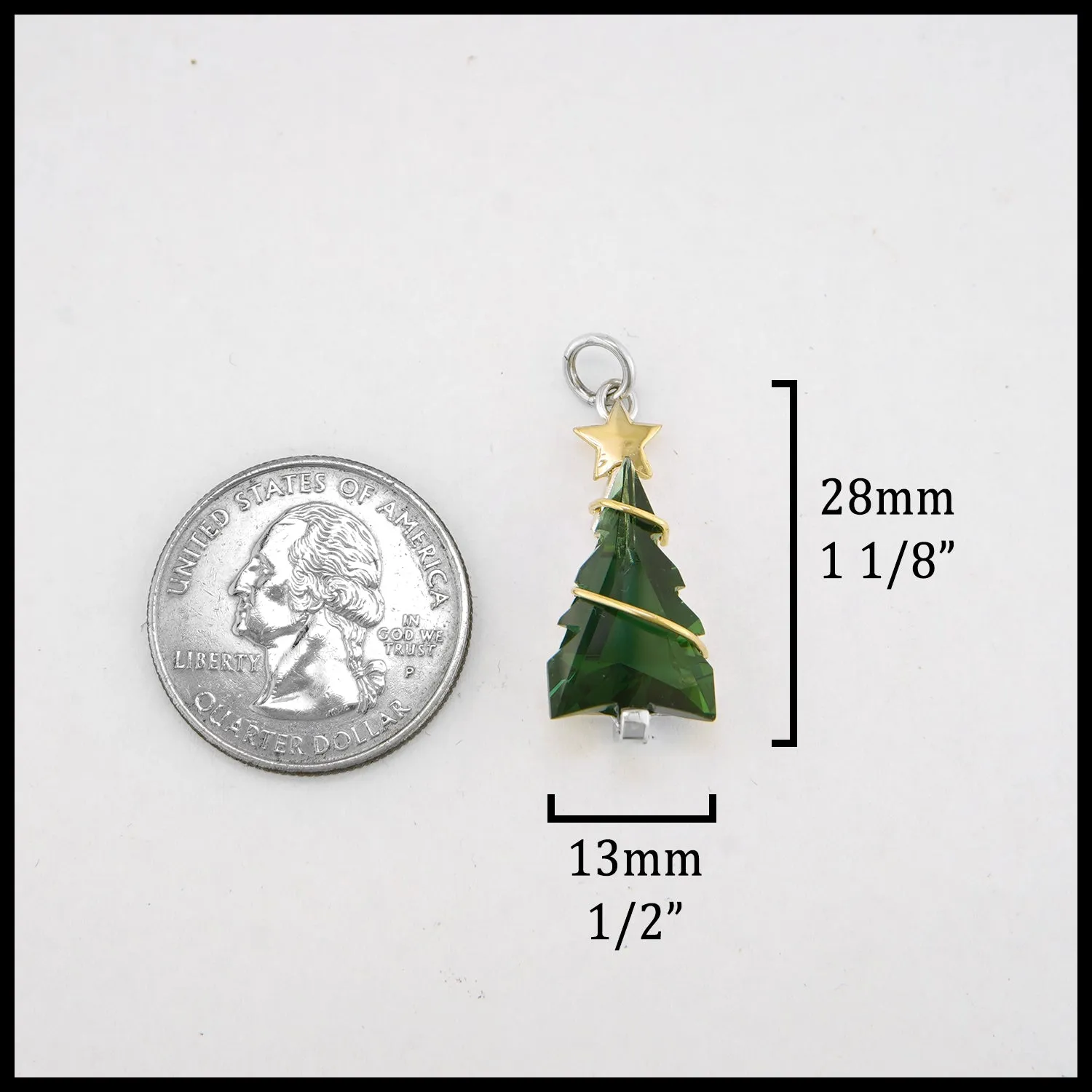 Christmas Tree Moldavite Pendant