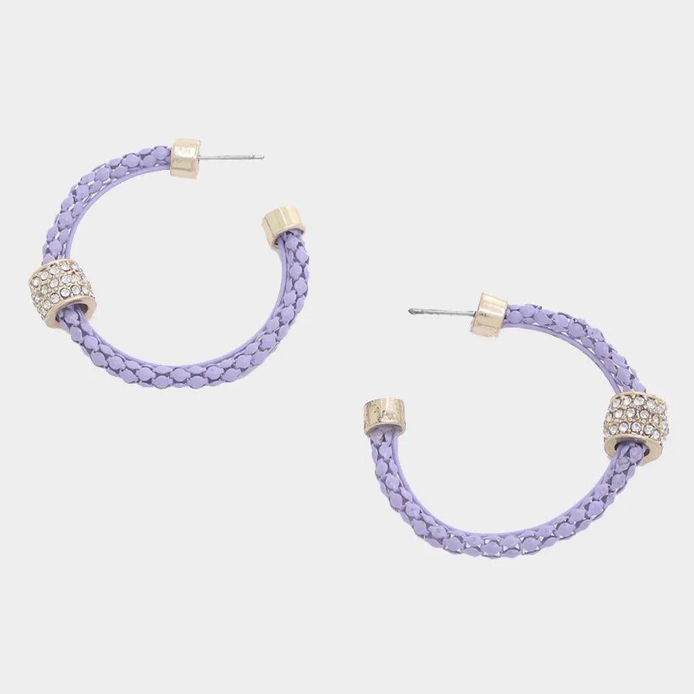 Color Texture Hoop Earring