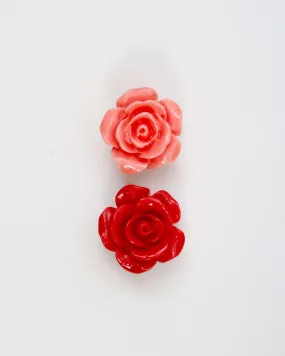 Composite Coral Flower Bead Pink Bead Resin Coral Rose Composite Coral Rose Pink Coral Rose Flower Coral DIY Jewelry Supplies 14mm SKU:115686