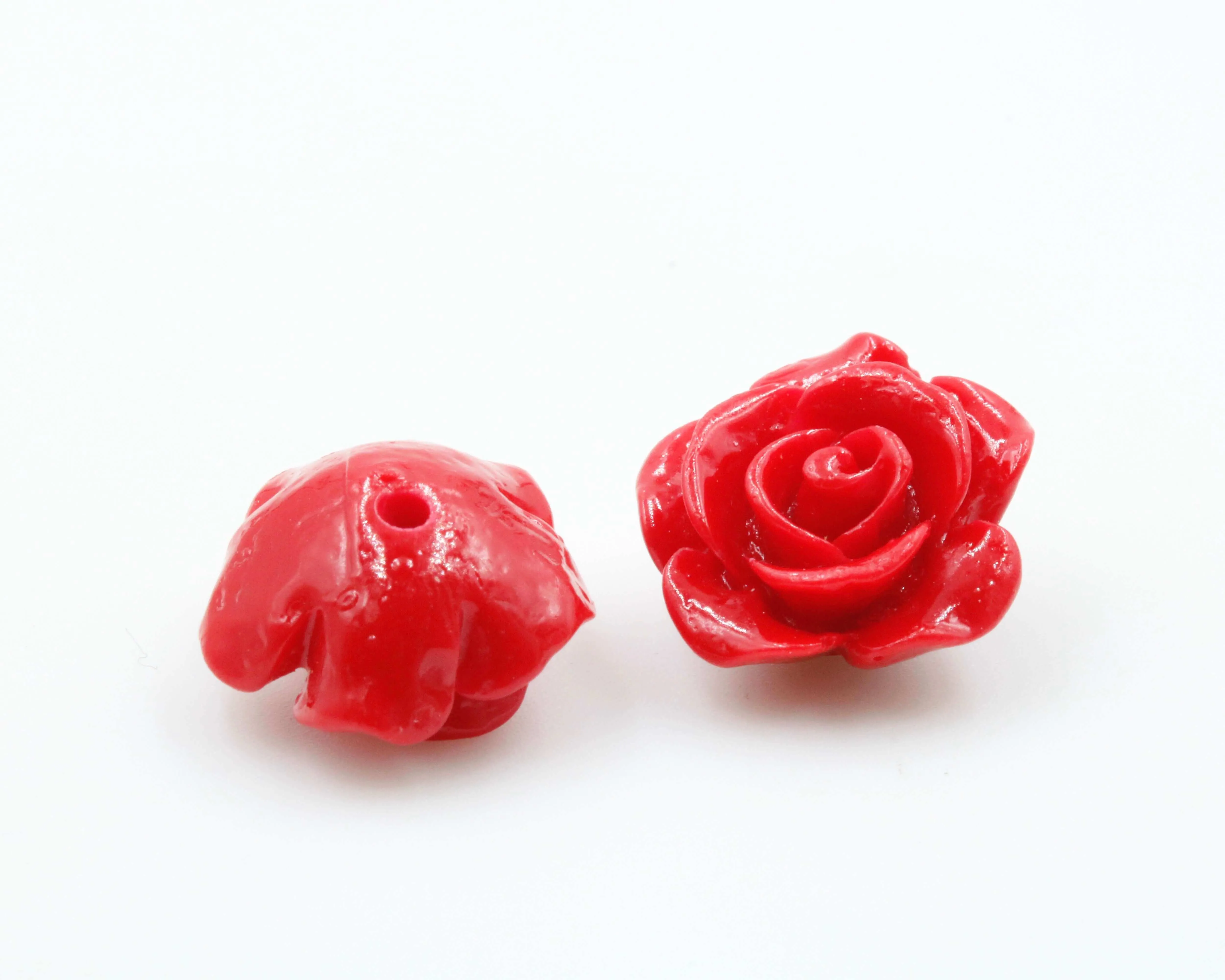 Composite Coral Flower Bead Pink Bead Resin Coral Rose Composite Coral Rose Pink Coral Rose Flower Coral DIY Jewelry Supplies 14mm SKU:115686