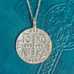 Constantinato Disc Necklace Silver