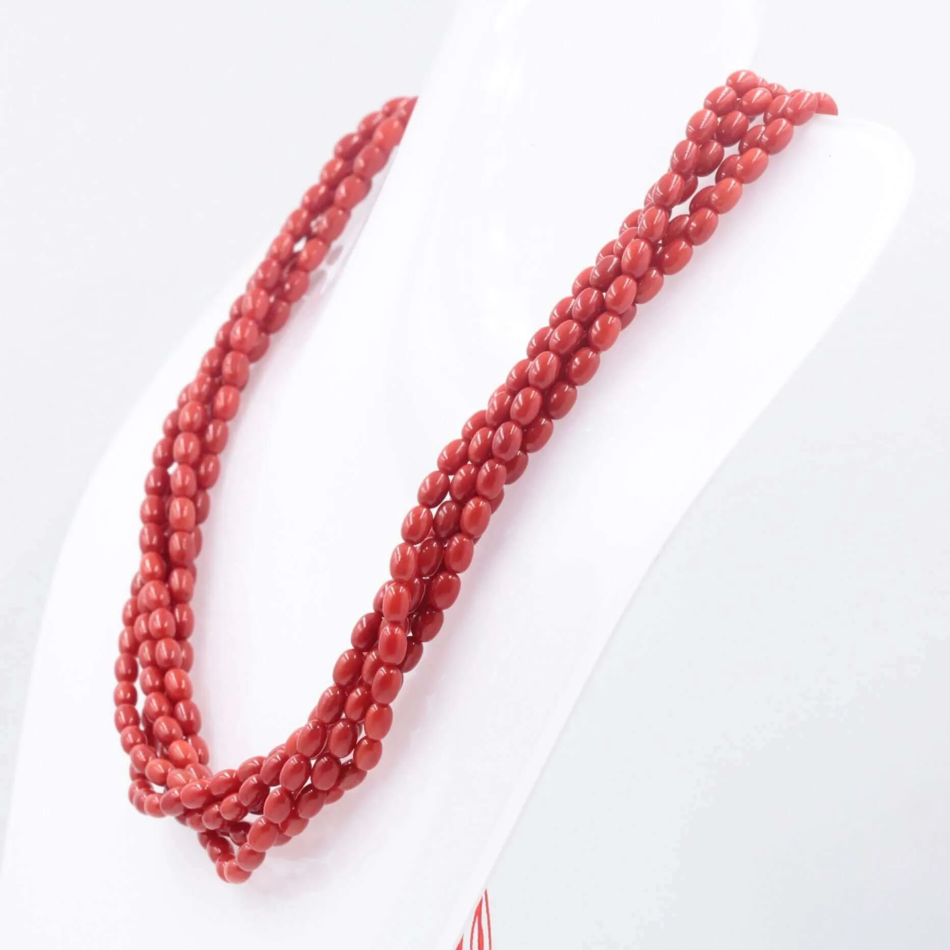 Coral Beads Unfinished Strand Coral Strand Gemstone Beads Oval Beads Coral Beaded Strand Unfinished Strand DIY Jewelry Supplies SKU:6143114