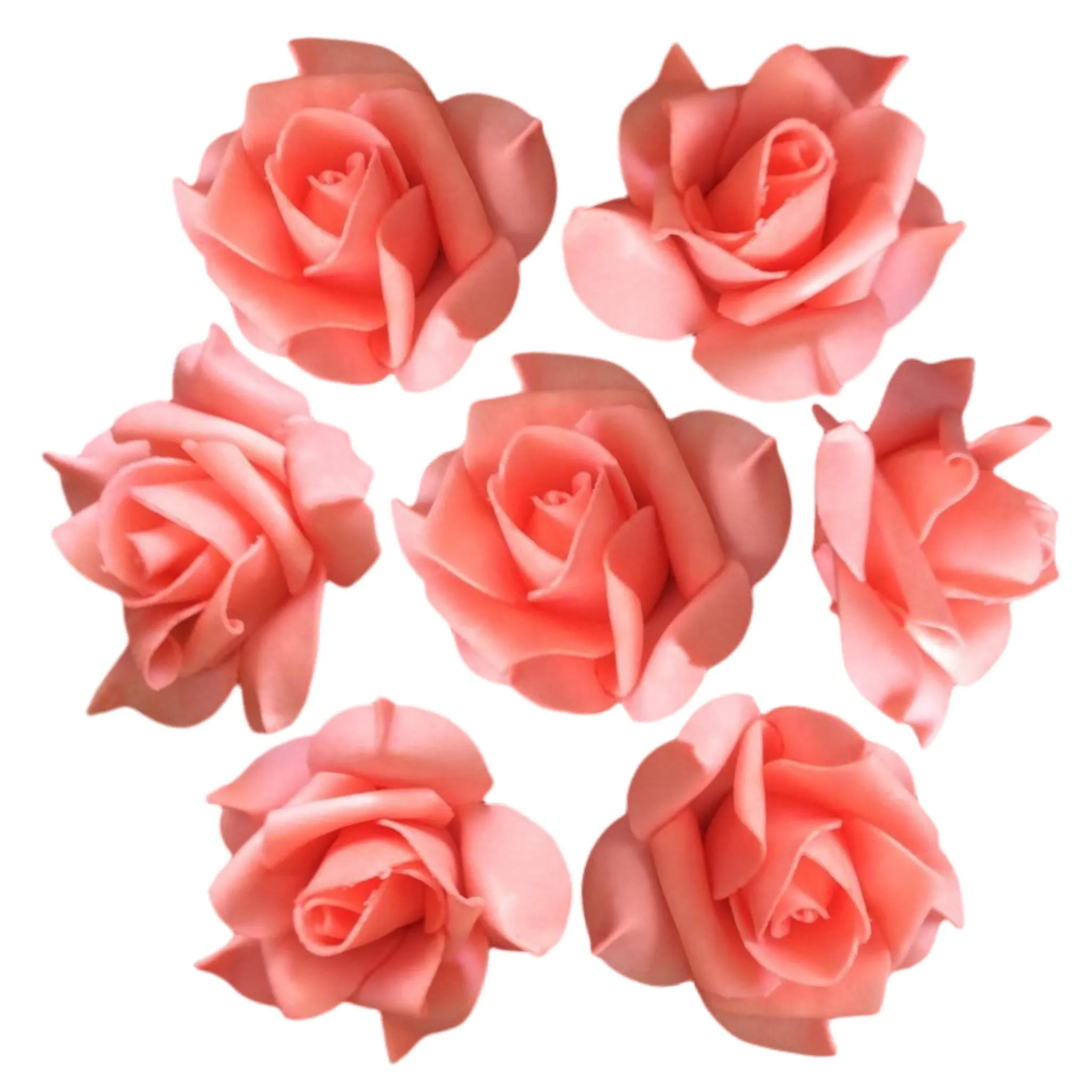 Coral Flowers Artificial Roses Bulk 100