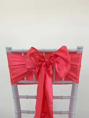 Coral Satin Sashes