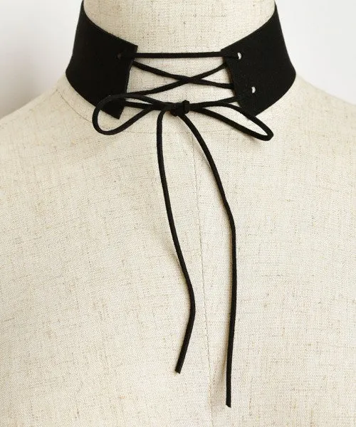 Corset Inspired Suede Choker Necklace