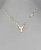 CZ Initial Necklace