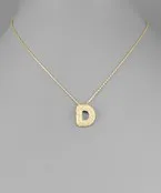 CZ Initial Necklace