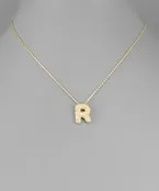 CZ Initial Necklace