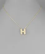 CZ Initial Necklace