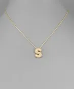 CZ Initial Necklace