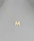 CZ Initial Necklace