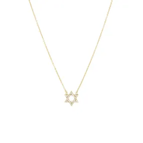 cz star of david necklace