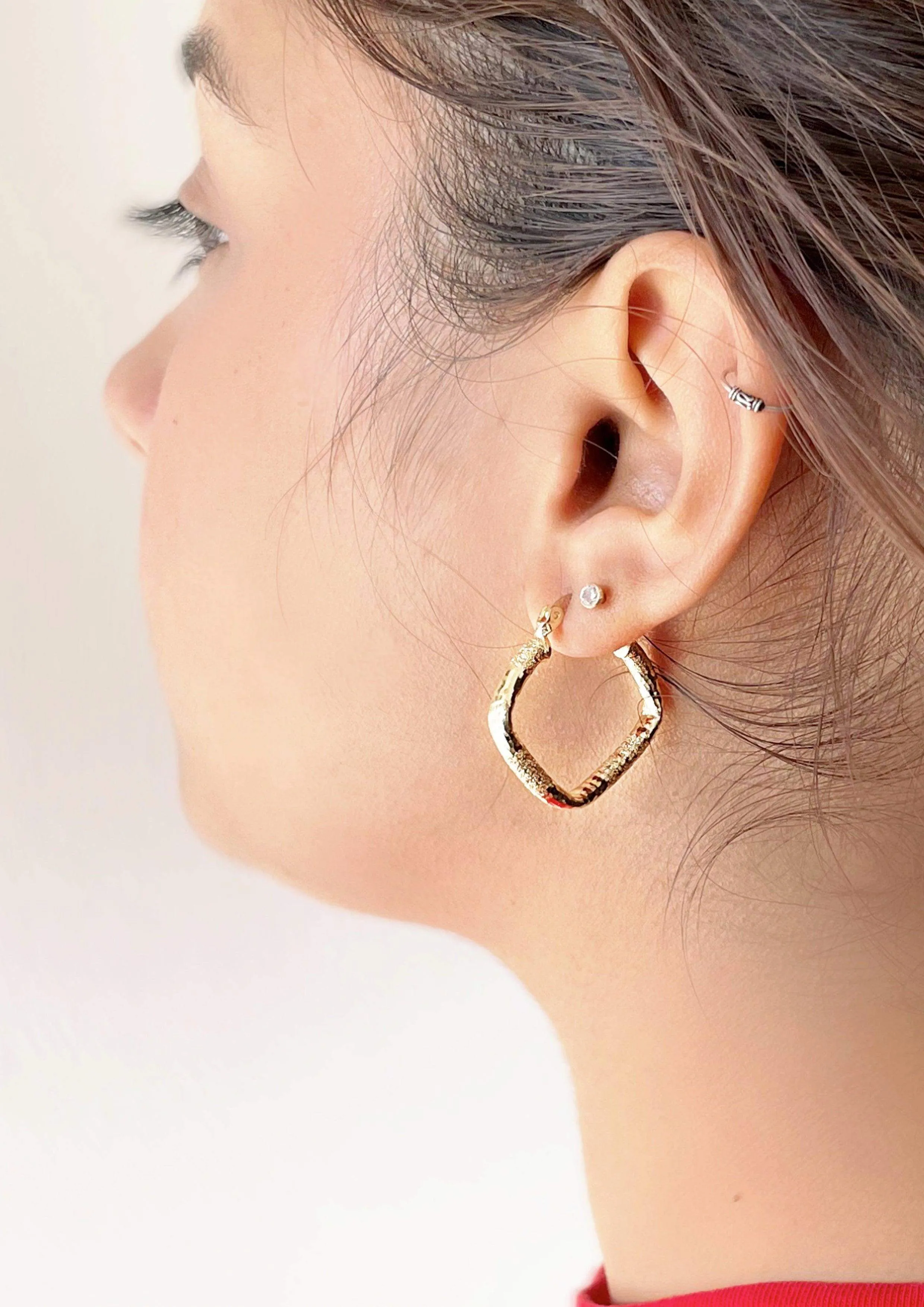 Dazzle Gold Hoop Earrings