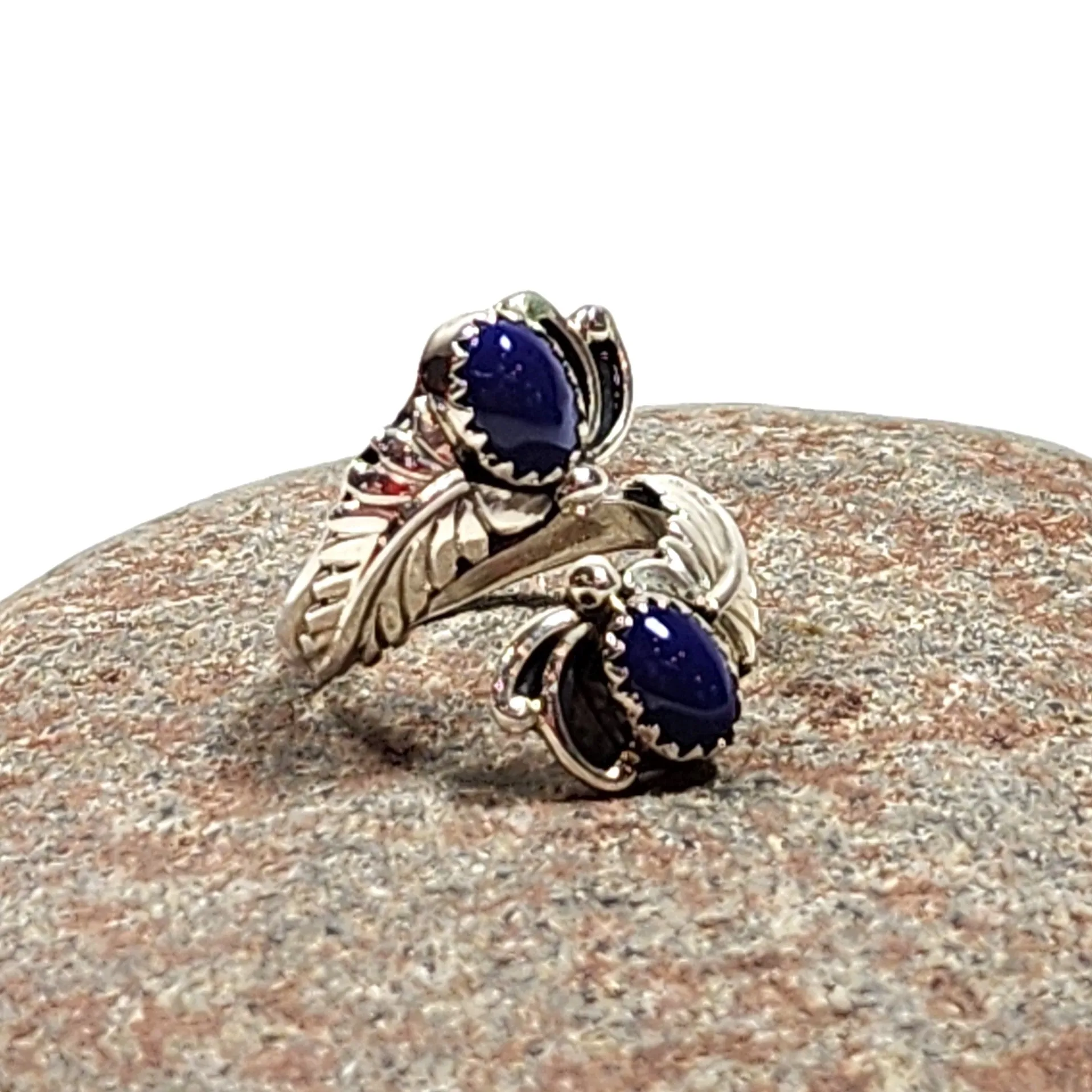 Double Midnight Blue Ring - Adjustable