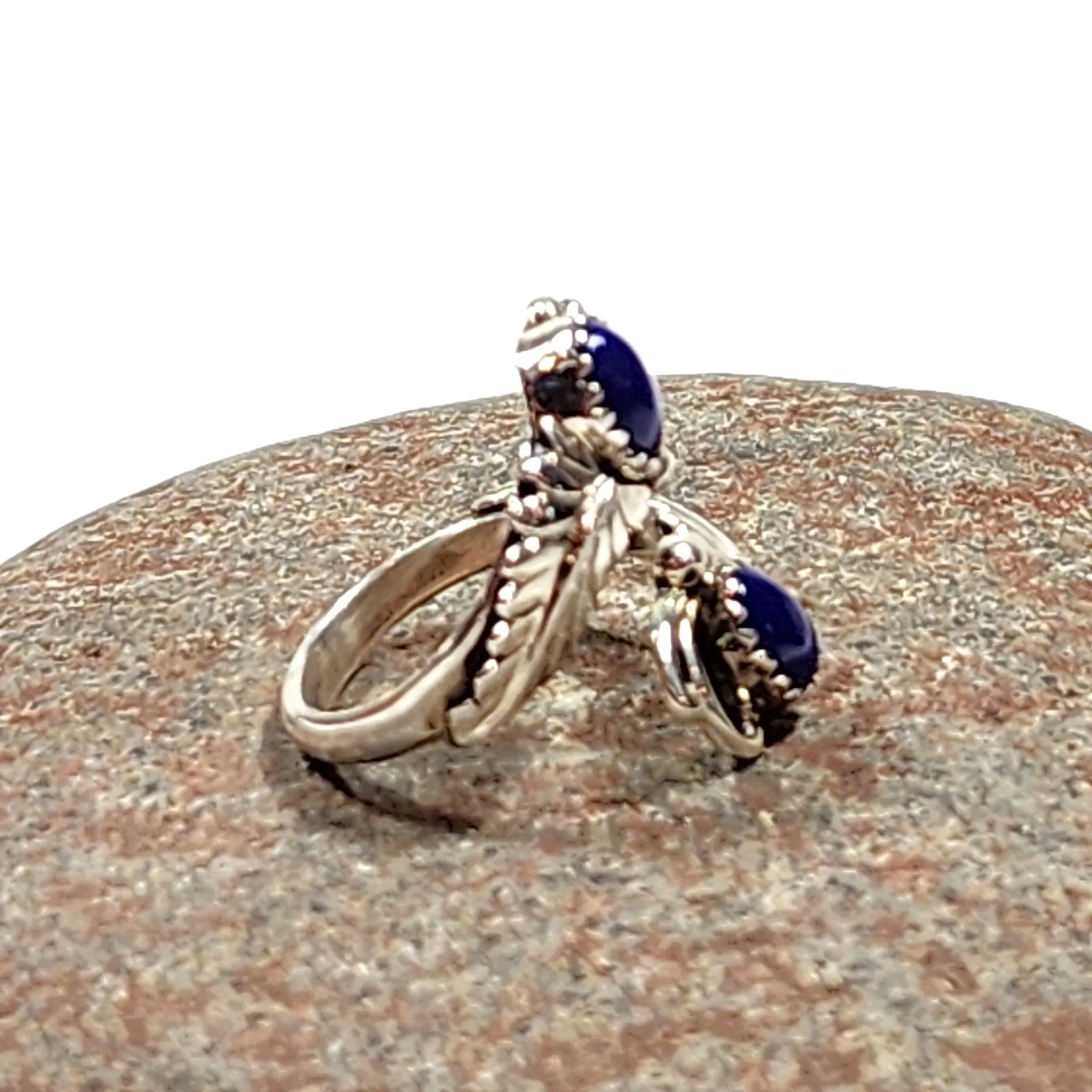 Double Midnight Blue Ring - Adjustable