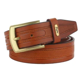 Flyer Leather Belt for Men Colour -Tan (SKU TAN2124)